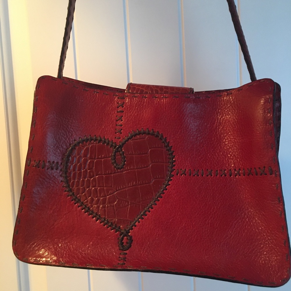Brighton Heart Bag in Red Leather